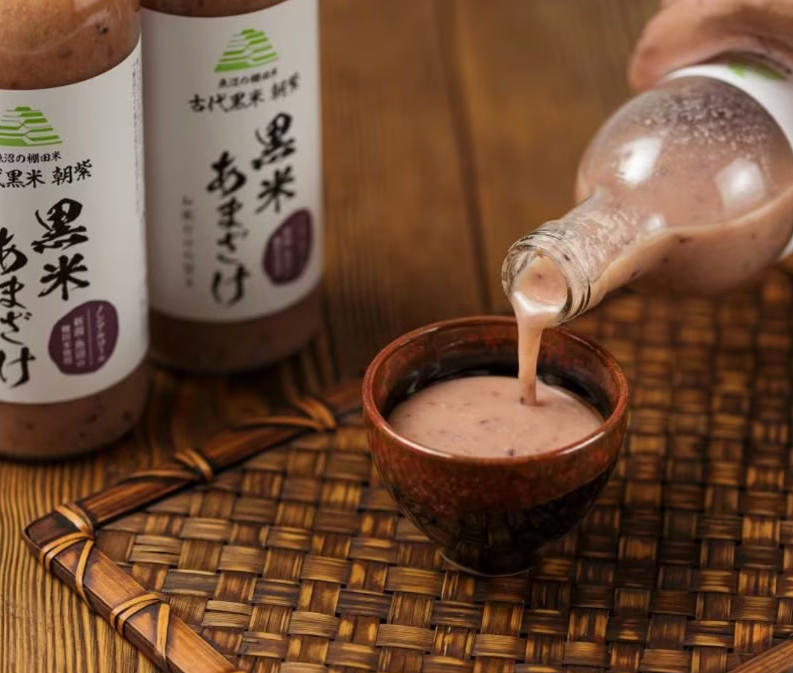 【残留農薬ゼロ】魚沼産コシヒカリ 黒米あまざけ/500ml/4本
